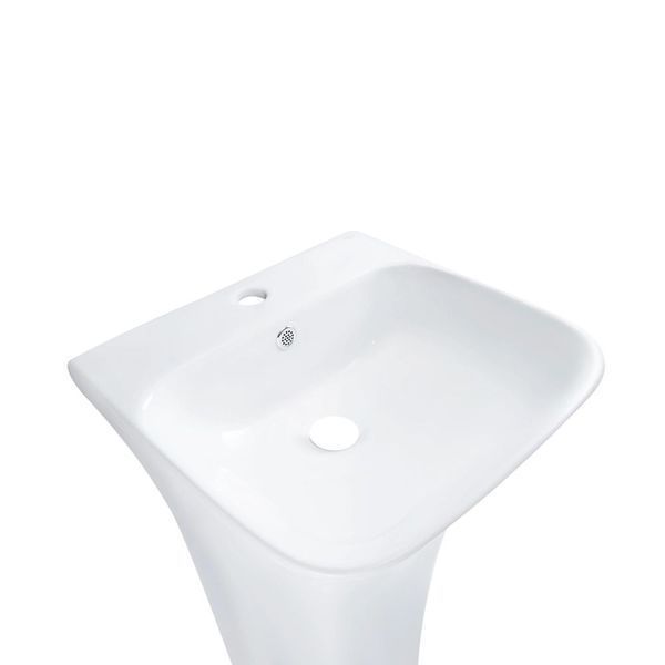 Комплект Qtap Crow: Раковина напольна моноблок 450x435x835 мм White + Донний клапан PU02O SD00053445 фото