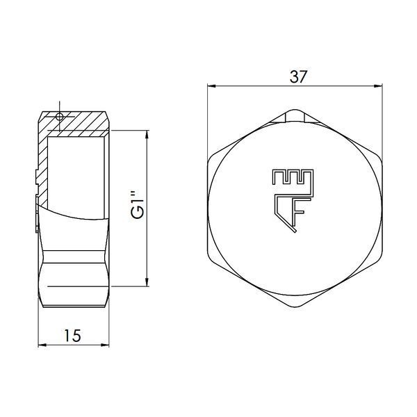 Заглушка SD Forte 1" ВР SF35225 SD00002511 фото