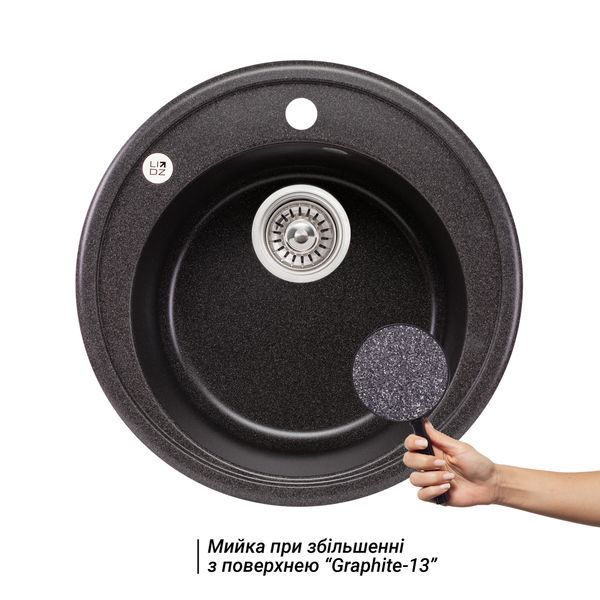 Кухонная мойка Lidz D510/200 GRF-13 (LIDZGRF13D510200) SD00043320 фото