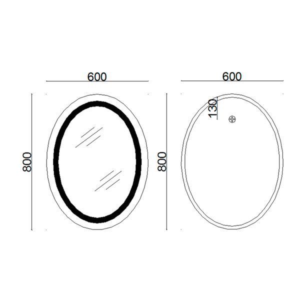 Дзеркало Lidz Vida 800х600 з LED-підсвічуванням Touch, з антизапотіванням, з диммером, рег. яскравості для ванної SD00052339 фото