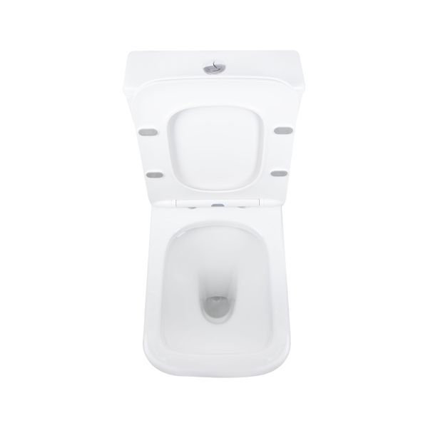 Унітаз підлоговий Qtap Aries Rimless безобідковий з сидінням Soft-close WHITE QT03228302W, з горизонтальним випуском SD00052628 фото