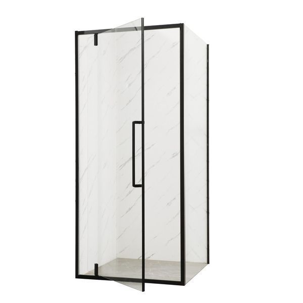 Душова кабіна без піддону Mixxus Premium BEVEL SC01-90x90, чорне скло 6мм (MI6864) MI6864 фото