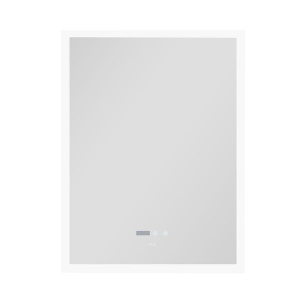 Дзеркало Qtap Mideya Classic 600х800 з LED-підсвічуванням Touch, з антизапітнінням, годинником, диммером, рег. яскравості QT2078F6151W SD00052312 фото