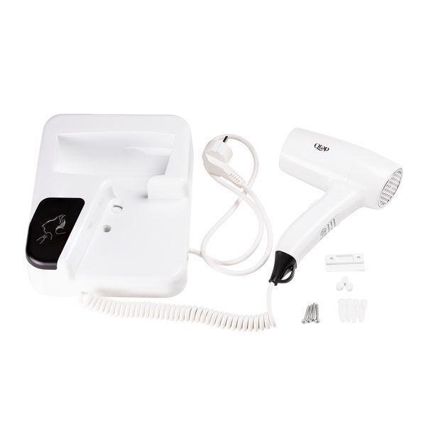 Фен с держателем Qtap Pohodli 1200 Вт QTF1200RNP White (Pobut) SD00042872 фото