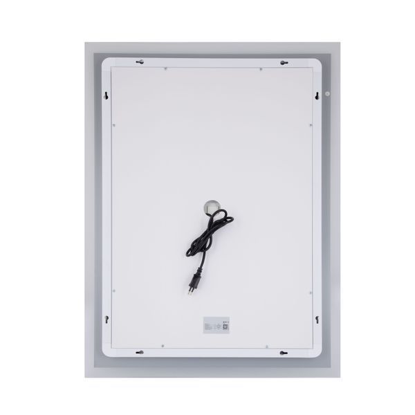 Дзеркало Qtap Mideya Classic 600х800 з LED-підсвічуванням Touch, з антизапітнінням, годинником, диммером, рег. яскравості QT2078F6151W SD00052312 фото