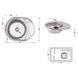 Кухонная мойка Lidz 5745 0,6 мм Micro Decor (LIDZ5745MDEC06) SD00040385 фото 2