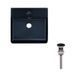 Комплект Qtap Nando LT: Раковина подвесная прямоугольная 500х420х120 мм Matt Black + Донный клапан PU03O SD00053446 фото 1