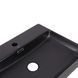 Комплект Qtap Nando LT: Раковина подвесная прямоугольная 500х420х120 мм Matt Black + Донный клапан PU03O SD00053446 фото 6