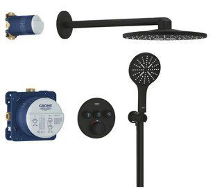 Душевая система Grohe Grohtherm SmartControl с Rainshower 310, черный матовый, встроенный монтаж (34863KF0) 34863KF0 фото