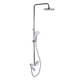 Душова система універсальна Qtap Jay на три споживача (з виливом) QTJAY111CRW45555 Chrome/White, латунь, одноручний SD00051679 фото