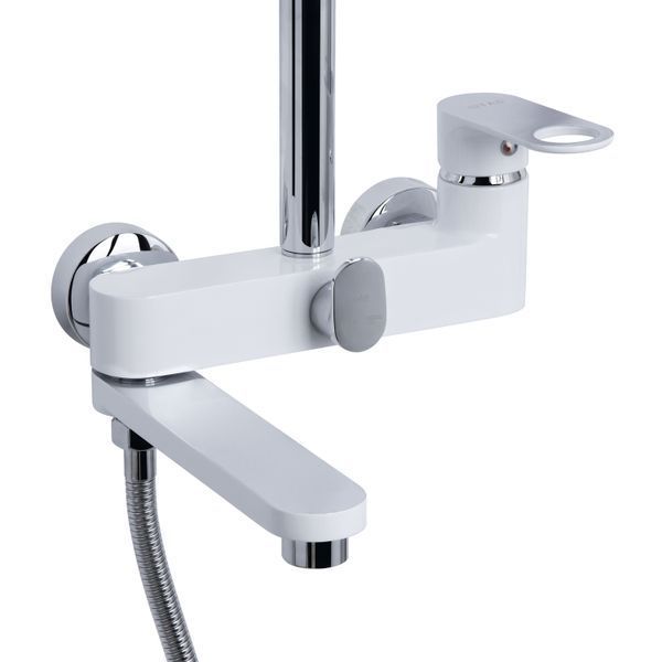Душова система універсальна Qtap Jay на три споживача (з виливом) QTJAY111CRW45555 Chrome/White, латунь, одноручний SD00051679 фото