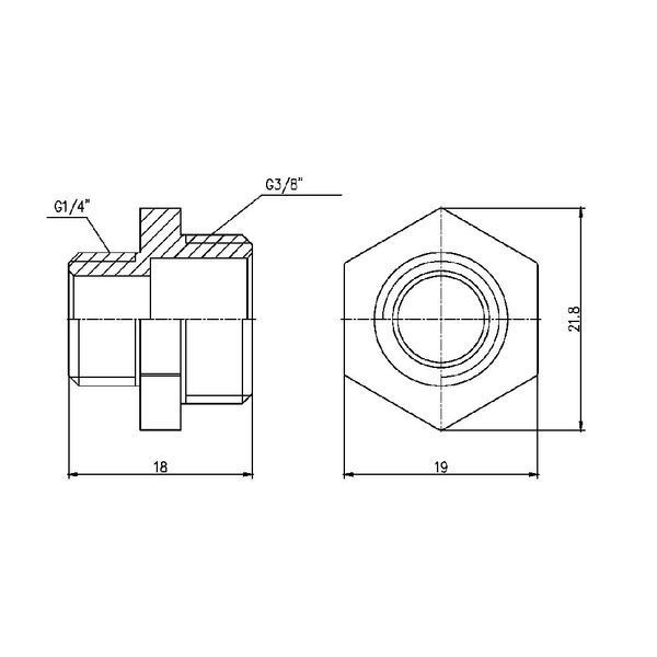 Ніпель редукційний SD Forte 3/8"х1/4" SF35996 SD00002591 фото