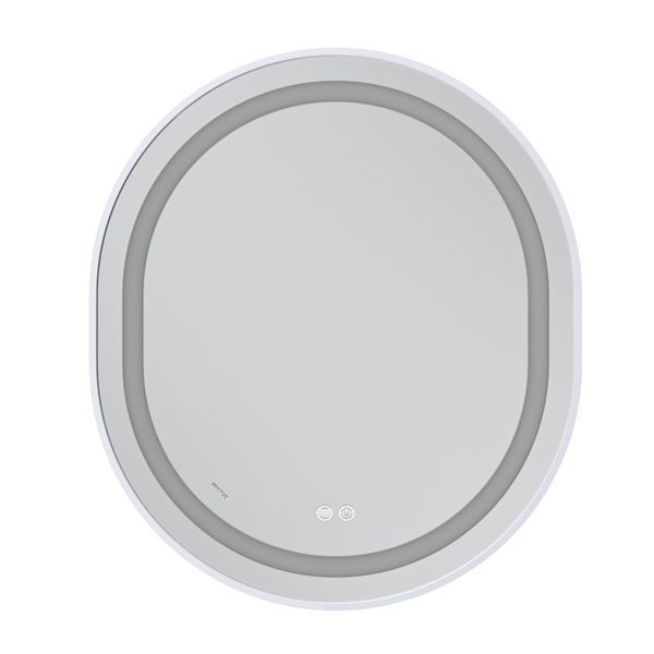 Дзеркало Mixxus Premium ELLIPSE MV05-80x70-REVERSE WHITE (LED Touch, Anti-fog, димер (3-6kK)) (MP664 MP6645 фото