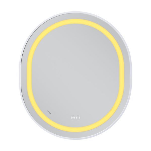 Дзеркало Mixxus Premium ELLIPSE MV05-80x70-REVERSE WHITE (LED Touch, Anti-fog, димер (3-6kK)) (MP664 MP6645 фото