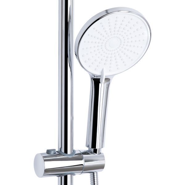 Душова система універсальна Qtap Jay на три споживача (з виливом) QTJAY111CRW45555 Chrome/White, латунь, одноручний SD00051679 фото