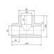 Трійник PPR Blue Ocean 63х50х63 редукційний SD00009223 фото 2