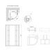Lidz Latwa SC80x80.SAT.MID.GR Душевая кабина полукруглая, стекло тон. 4 мм + Lidz Душевой поддон KAPIELKA ST80x80x26, с панелью SD00050784 фото 2