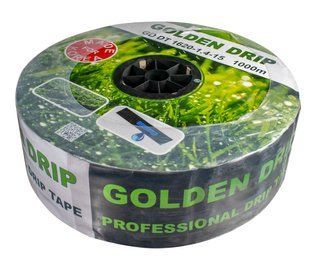 Капельная лента 8 mil шаг 15 см бухта 1000 метров эмитерная GOLDEN DRIP КСГД00010 фото