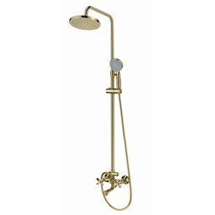 Душевая колонна со смесителем MIXXUS PREMIUM RETRO GOLD-009-J, 3 режима, латунь, золото (MI5852) MI5852 фото