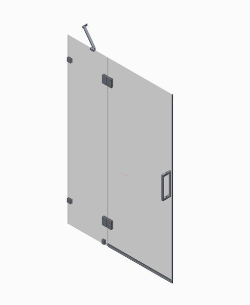 Двері в нішу Koer SR SD04 100x200 см, скло 10 мм, хром, Easy Clean (KR5386) KR5386 фото