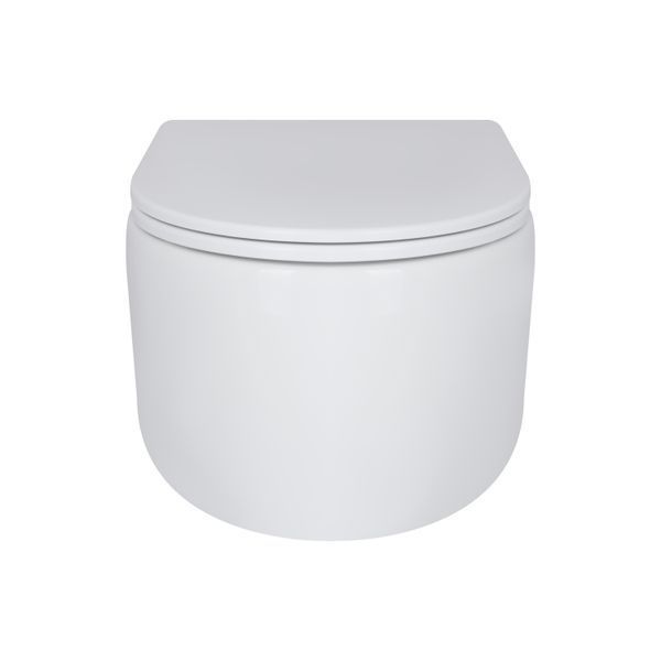 Унітаз підвісний Qtap Taurus безобідковий з сидінням Soft-close QT2433084EUQW SD00051552 фото