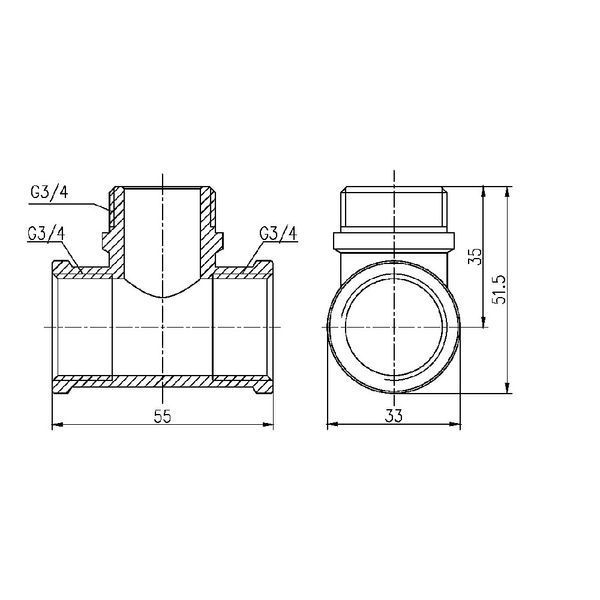 Трійник SD Forte 3/4" ВЗВ SF36420 SD00002681 фото