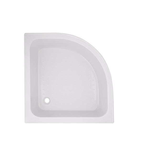 Душова кабіна Latwa SC90x90.SAT.MID.GR полукругла, скло тон. 4 мм + Душовий піддон KAPIELKA ST90x90x26, з панеллю Lidz SD00050782 фото