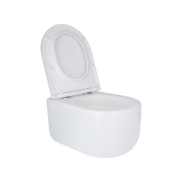 Унітаз підвісний Qtap Taurus безобідковий з сидінням Soft-close QT2433084EUQW SD00051552 фото