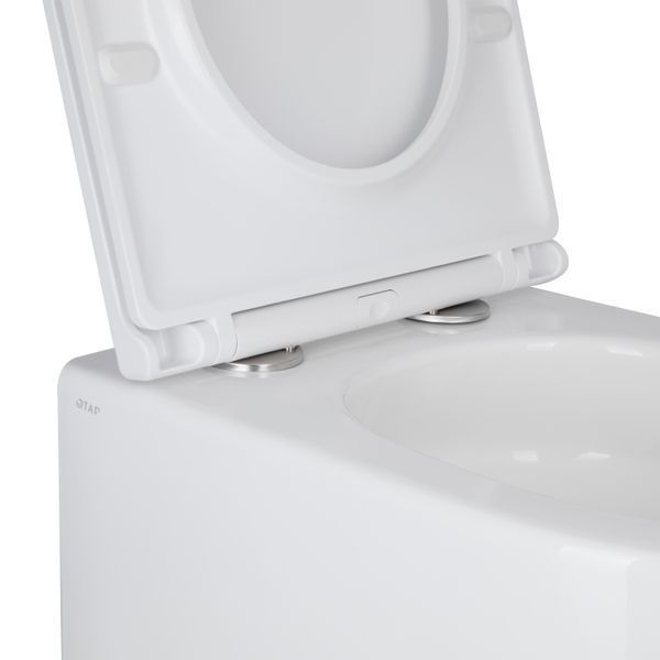 Унітаз підвісний Qtap Taurus безобідковий з сидінням Soft-close QT2433084EUQW SD00051552 фото