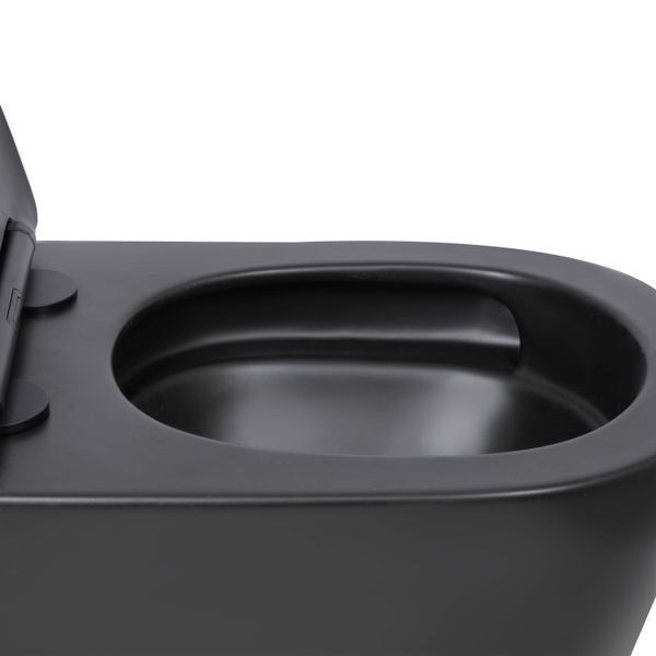 Унитаз подвесной Qtap Scorpio Ultra Quiet с сиденьем с сиденьем Soft-Close MATT BLACK QT14332380AMB SD00052569 фото
