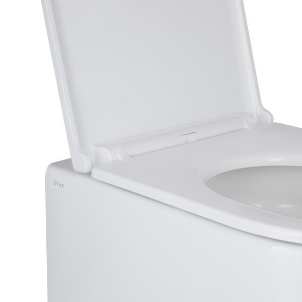 Унітаз підвісний Qtap Taurus безобідковий з сидінням Soft-close QT2433084EUQW SD00051552 фото