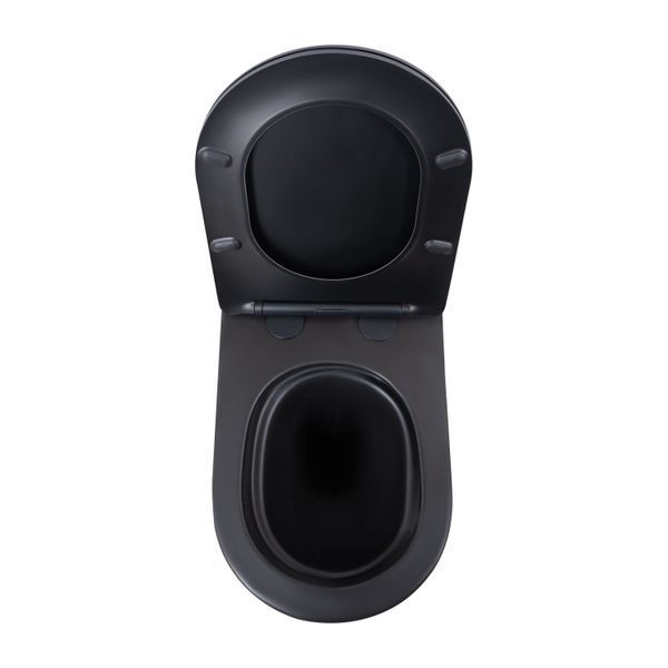 Унитаз подвесной Qtap Scorpio Ultra Quiet с сиденьем с сиденьем Soft-Close MATT BLACK QT14332380AMB SD00052569 фото