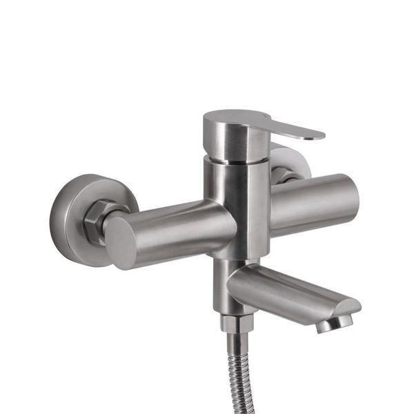 Смеситель для ванны Brinex Pure 006 с поворотным изливом (с душевым гарнитуром) Nickel BRIPUR006NKL SD00053175 фото