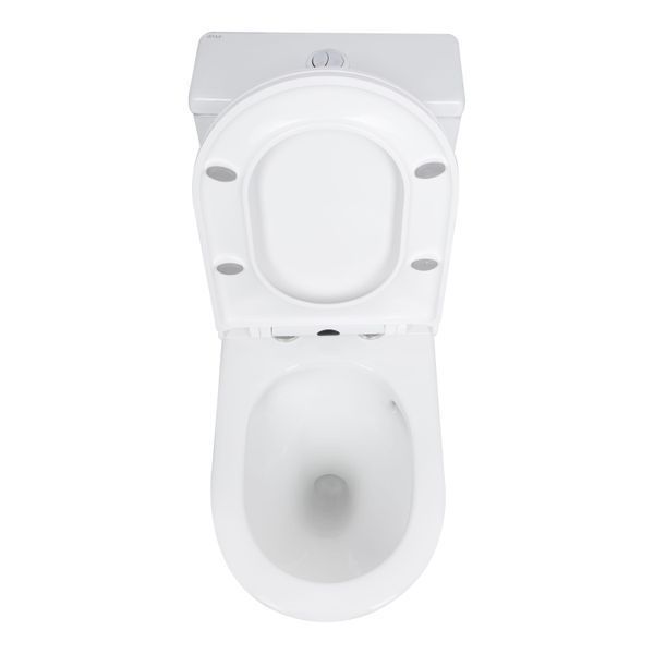 Унітаз-моноблок підлоговий Qtap Kolibri Ultra Quiet безобідковий з сидінням Soft-close WHITE QT10226380W, габарити 690x360x790 мм SD00052624 фото