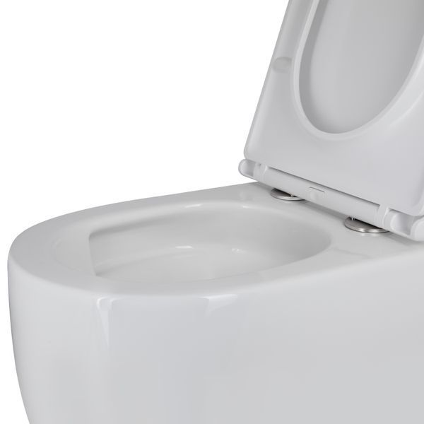 Унітаз підвісний Qtap Taurus безобідковий з сидінням Soft-close QT2433084EUQW SD00051552 фото