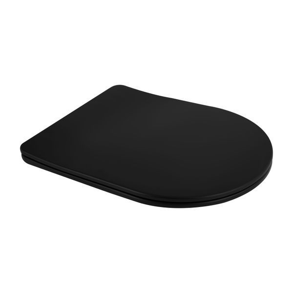 Унитаз подвесной Qtap Scorpio Ultra Quiet с сиденьем с сиденьем Soft-Close MATT BLACK QT14332380AMB SD00052569 фото