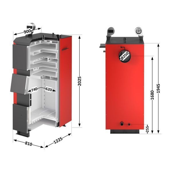 Котел твердотопливный стальной Thermo Alliance Vulcan Plus V 4.0 VPSFW 80 SD00051333 фото