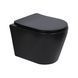 Унитаз подвесной Qtap Scorpio Ultra Quiet с сиденьем с сиденьем Soft-Close MATT BLACK QT14332380AMB SD00052569 фото 1
