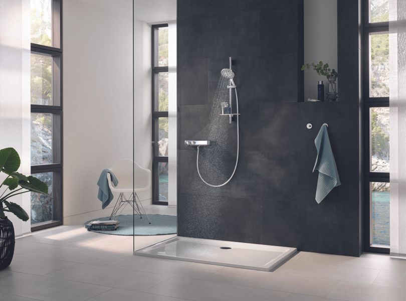 Душовий гарнітур Grohe Rainshower SmartActive з штангою, 3 режими струї, хром (26591000) 26591000 фото