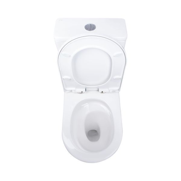 Унітаз-моноблок підлоговий Qtap Swan Ultra Quiet безобідковий з сидінням Soft-close WHITE QT16226080AW SD00052582 фото