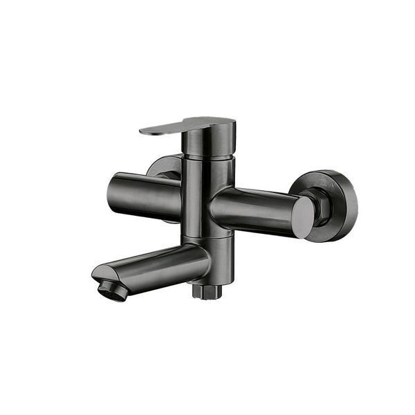 Смеситель для ванны Brinex Pure 006 с поворотным изливом (с душевым гарнитуром) Graphite BRIPUR006GRP SD00053176 фото