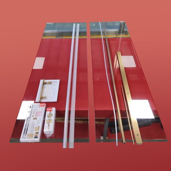 Двері в нішу Koer SR SD01-120х200 см, прозоре скло 8 мм, матове золото (KR5377) KR5377 фото
