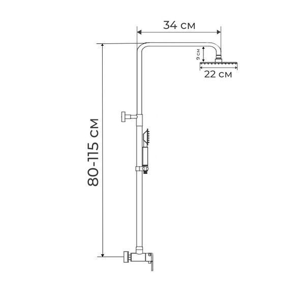 Душевая колонна со смесителем Haiba SIRIUS 003-J (HB0777) с хромированным покрытием (HB0777) HB0777 фото