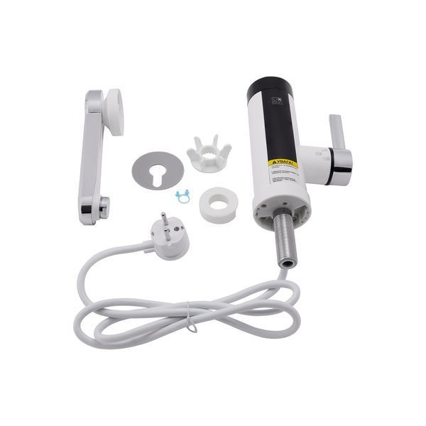 Проточний кран-водонагрівач кухонний Lidz Warm 061 LDWAR061WCR35431 White / Chrome, потужність 3квт SD00041535 фото