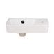 Комплект Qtap Tern: Раковина подвесная прямоугольная правая 450х260х155 мм White + Донный клапан PU02O SD00053452 фото 2