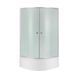 Lidz Latwa SC80x80.SAT.HIGH.FR Душевая кабина полукруглая, стекло Frost 4 мм + Lidz Душевой поддон KAPIELKA SD00050787 фото 1