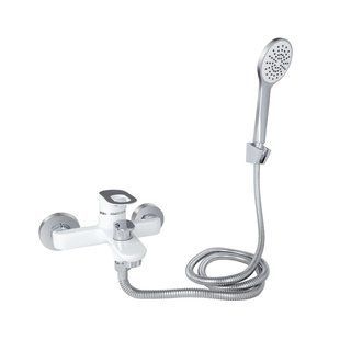 Смеситель для ванны Lidz Latwa 006 (c душевым гарнитуром) (k35) LDLAT006WHI45424 White, однорычажный, литой SD00051548 фото