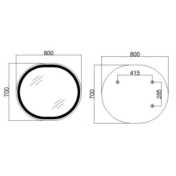 Дзеркало Qtap Gemini 800х700 з LED-підсвічуванням Touch, з антизапотіванням, з диммером, рег. темп. кольори (3000-6500K) Reverse QT2578R8072B SD00052319 фото
