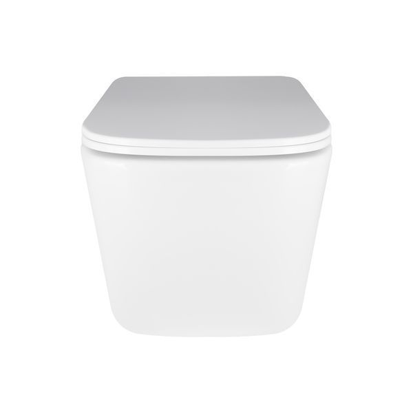 Унітаз підвісний Qtap Crow безобідковий з сідінням Soft-close QT05335171W SD00051248 фото