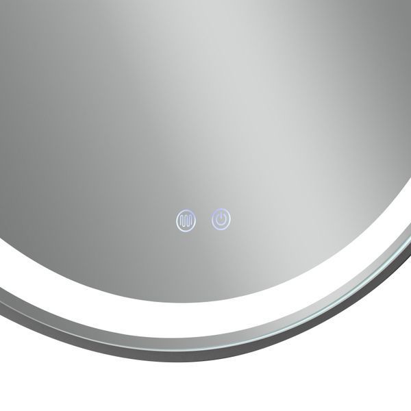 Дзеркало Qtap Gemini 800х700 з LED-підсвічуванням Touch, з антизапотіванням, з диммером, рег. темп. кольори (3000-6500K) Reverse QT2578R8072B SD00052319 фото